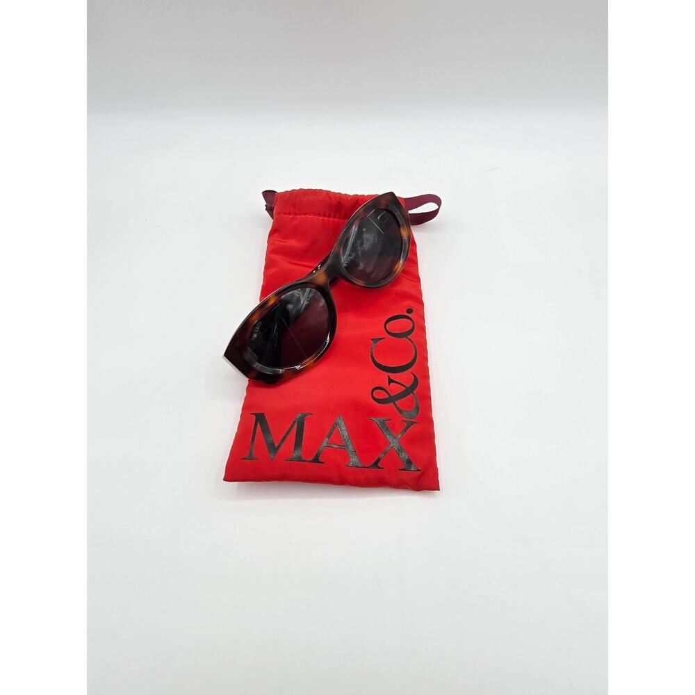 MAX&Co M00123 52N Tortoise Oval Sunglasses Blue Lens 53□19 140 Gold Logo Women
